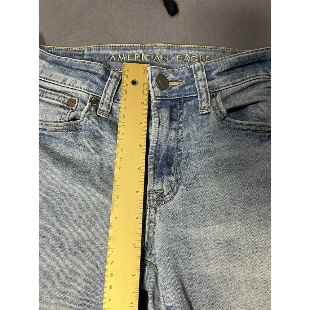 Mens American Eagle Skinny Blue Denim Jeans Next Level Flex Cotton Blend 28X30